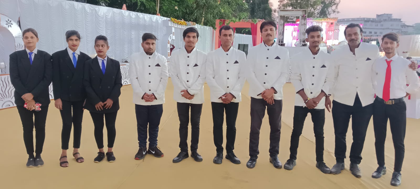 Beautifully arranged Indian buffet for a catering event